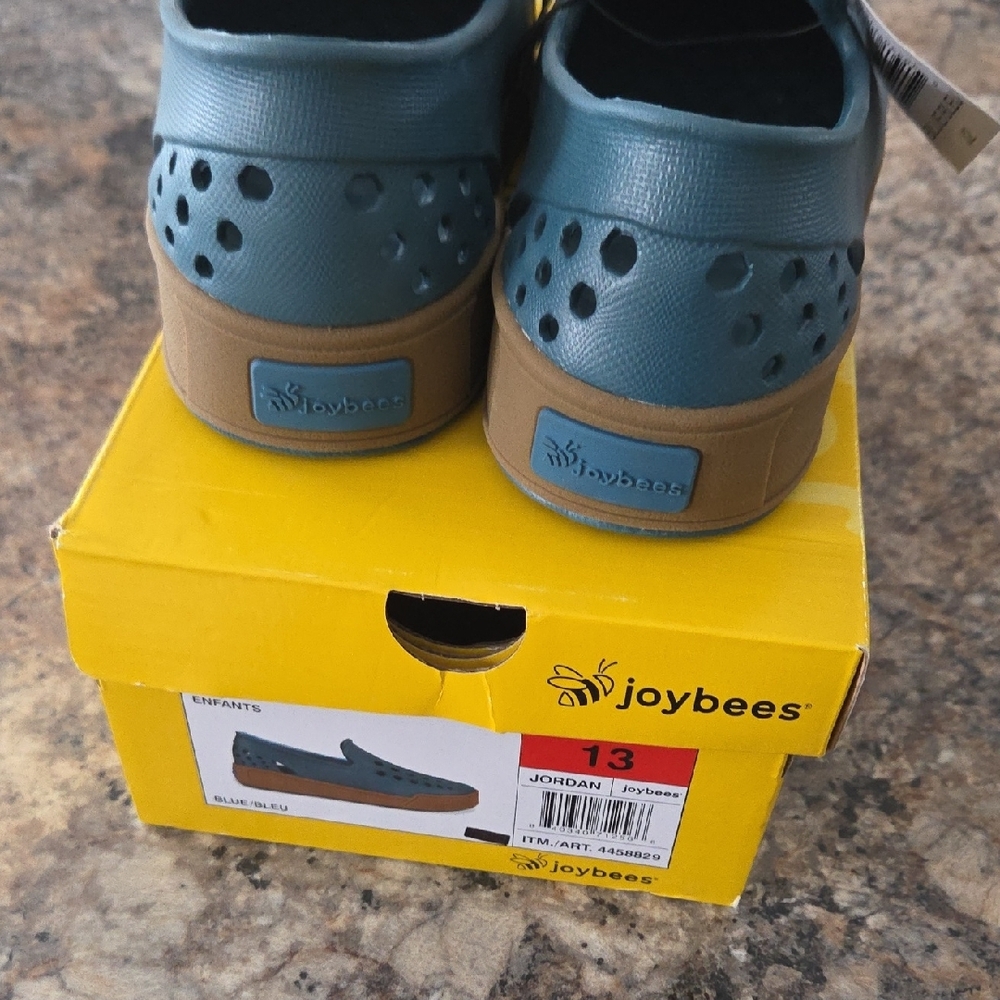 Joybees Size 13 Boy's NEW Blue Slip-On Water Shoes - Picture 3 of 6